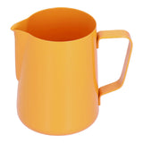 600ml Stainless Steel Frothing Pitcher Milk Coffee Frothing Jug with Pointed Spout for HomeOrange