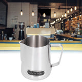 600ml Stainless Steel Frothing Cup Milk Coffee Frothing Pitcher with Thermometer Sticker