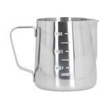 400ml Stainless Steel Frothing Cup Pointed Spout Coffee Art Pitcher Milk Steaming Jug with Scale