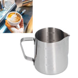 400ml Stainless Steel Frothing Cup Pointed Spout Coffee Art Pitcher Milk Steaming Jug with Scale