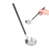 26CM Stainless Steel Round Spoon Hot Pot Ladle Dinnerware for Home Kitchen Restaurant HotelSoup Spoon