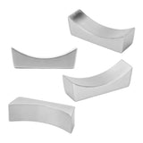 4Pcs Stainless Steel Chopstick Rest Boat Shape Chopstick Spoon Knife Fork Cutlery Holder
