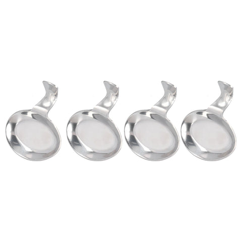 4Pcs Spoon Holder Stainless Steel 2 Purpose Compact Durable Chopsticks Rest Holder for Home Restaurants