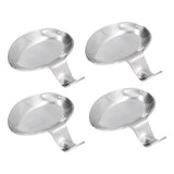 4Pcs Spoon Holder Stainless Steel 2 Purpose Compact Durable Chopsticks Rest Holder for Home Restaurants
