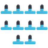 10Pcs Food Clip ABS Chip Bag Clip Good Sealing and Multifunction Non Slip Clip for Kitchen BlueLarge
