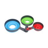 3Pcs Funnel Foldable Silicone and ABS Funnel Saving Space and Easy to Clean Durable for Kitchen In Australia - Darrahopens