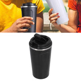 510ml Coffee Cup Double Wall Stainless Steel Insulated Coffee Mug Portable Vacuum Cup for Car Travel Black