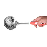 Thickened Colander Spoon Hand Polished Soup Hot Pot Spoon Non Slip Stainless Steel Kitchen Strainer Scoop