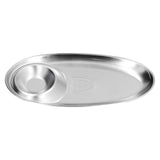 304 Stainless Steel Snack Plate Silver Oval Divided Spice Dish for Home Outdoor CampingS In Australia - Darrahopens