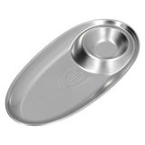 304 Stainless Steel Snack Plate Silver Oval Divided Spice Dish for Home Outdoor CampingS In Australia - Darrahopens
