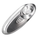 304 Stainless Steel Snack Plate Silver Oval Divided Spice Dish for Home Outdoor CampingS In Australia - Darrahopens
