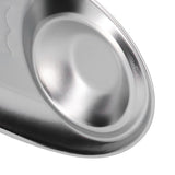 304 Stainless Steel Snack Plate Silver Oval Divided Spice Dish for Home Outdoor CampingS