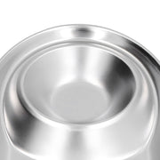 304 Stainless Steel Snack Plate Silver Oval Divided Spice Dish for Home Outdoor CampingS