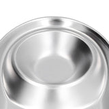 304 Stainless Steel Snack Plate Silver Oval Divided Spice Dish for Home Outdoor CampingS