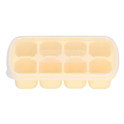 8 Grid Ice Cube Tray with Lid Food Grade Household Ice Cube Mold for Home KitchenYellow In Australia - Darrahopens