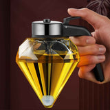 Diamond Honey Bottle Press Type Transparent Glass 200ml Handheld Oil Dispenser for Soy Sauce In Australia - Darrahopens