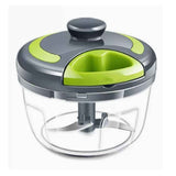 Garlic Chopper Machine Portable Mini Manual Hand Mincer 500ml Gray with Spare Blade In Australia - Darrahopens