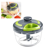 Garlic Chopper Machine Portable Mini Manual Hand Mincer 500ml Gray with Spare Blade In Australia - Darrahopens