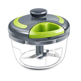 Garlic Chopper Machine Portable Mini Manual Hand Mincer 500ml Gray with Spare Blade In Australia - Darrahopens
