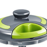 Garlic Chopper Machine Portable Mini Manual Hand Mincer 500ml Gray with Spare Blade