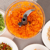 Garlic Chopper Machine Portable Mini Manual Hand Mincer 500ml Gray with Spare Blade