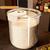 Rice Container Clear Rice Storage Bin Airtight Rice Bucket for Dry Food Grain Flour Soybean Kitchen Pantry Countertop 11kg 27.5x31x20cm / 10.8x12.2x7.9in
