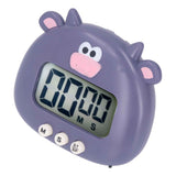 Digital Kitchen Timer Countup Countdown Cartoon Animal Sound Flash Alert Easy Operation with Stand for Cooking Teaching Purple Cow In Australia - Darrahopens