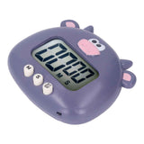 Digital Kitchen Timer Countup Countdown Cartoon Animal Sound Flash Alert Easy Operation with Stand for Cooking Teaching Purple Cow In Australia - Darrahopens