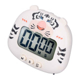 Digital Kitchen Timer Countup Countdown Cartoon Animal Sound Flash Alert Easy Operation with Stand for Cooking Teaching White Tiger In Australia - Darrahopens