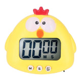 Digital Kitchen Timer Countup Countdown Cartoon Animal Sound Flash Alert Easy Operation with Stand for Cooking Teaching Yellow Chick In Australia - Darrahopens