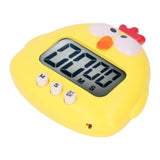 Digital Kitchen Timer Countup Countdown Cartoon Animal Sound Flash Alert Easy Operation with Stand for Cooking Teaching Yellow Chick