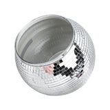 Disco Ball Ice Bucket Plastic Large Capacity Party Drink Bucket for Beer Cocktail Wine Silver