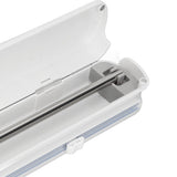 Plastic Wrap Dispenser with Slide Cutter Smooth Cutting Adjustable Reusable Cling Film Dispenser for Tin Foil S 37x6.5cm