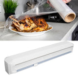 Plastic Wrap Dispenser with Slide Cutter Smooth Cutting Adjustable Reusable Cling Film Dispenser for Tin Foil M 38.5x7.5cm