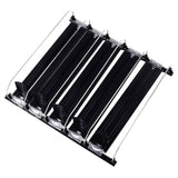 Drink Organizer for Fridge Spring Loaded Adjustable Push Rod Slide Rail Soda Can Dispenser for Beer Beverages 38cm Black In Australia - Darrahopens