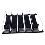 Drink Organizer for Fridge Spring Loaded Adjustable Push Rod Slide Rail Soda Can Dispenser for Beer Beverages 38cm Black In Australia - Darrahopens