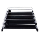 Drink Organizer for Fridge Spring Loaded Adjustable Push Rod Slide Rail Soda Can Dispenser for Beer Beverages 38cm Black In Australia - Darrahopens