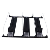38cm Drink Organizer for Fridge Automatic Pusher Glide 12oz 16oz 20oz Soda Dispenser for Fridge Width Adjustable E Shaped 38cm Black