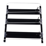 38cm Drink Organizer for Fridge Automatic Pusher Glide 12oz 16oz 20oz Soda Dispenser for Fridge Width Adjustable E Shaped 38cm Black