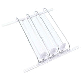 38cm Drink Organizer for Fridge Automatic Pusher Glide 12oz 16oz 20oz Soda Dispenser for Fridge Width Adjustable E Shaped 38cm White In Australia - Darrahopens