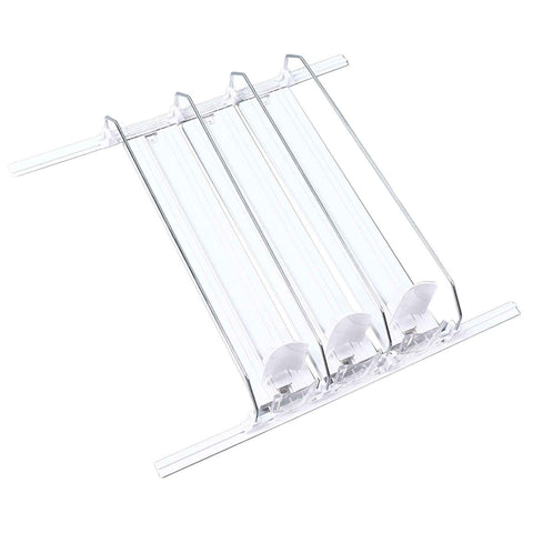 38cm Drink Organizer for Fridge Automatic Pusher Glide 12oz 16oz 20oz Soda Dispenser for Fridge Width Adjustable E Shaped 38cm White In Australia - Darrahopens