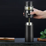 Tea Bottle with Infuser Tea Tumbler Stainless Steel Double Layer Insulated Cup for Men Daily Office Home Grey