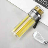 Glass Transparent Tea Bottle Portable Tea Water Bottle Tea and Water Separation Bottle Steel Color In Australia - Darrahopens