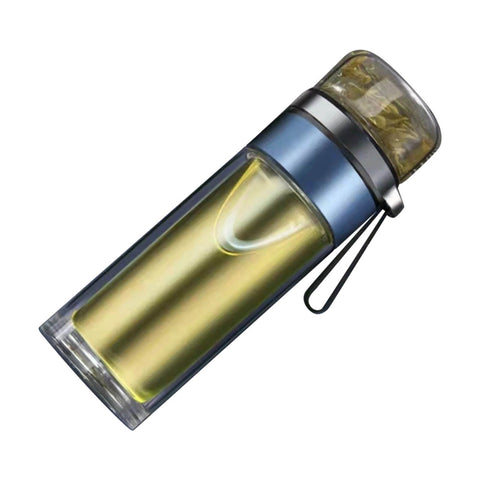 Glass Transparent Tea Bottle Portable Tea Water Bottle Tea and Water Separation Bottle Blue In Australia - Darrahopens