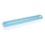 Reusable Cling Film Dispenser Magnetic Refillable Plastic Wrap Dispenser with Cutter Magnetic Stripe White Green