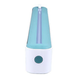 Reusable Cling Film Dispenser Magnetic Refillable Plastic Wrap Dispenser with Cutter Magnetic Stripe White Green