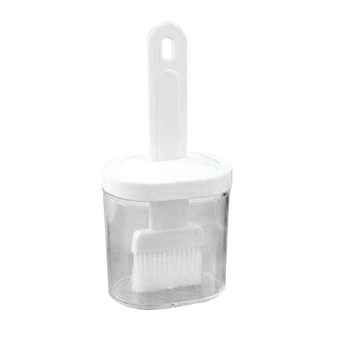 Integrated Silicone Oil Bottle Brush Olive Oil Dispenser Bottle with Silicone Brush for Cooking Baking Barbecue Pickling White
