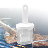 Integrated Silicone Oil Bottle Brush Olive Oil Dispenser Bottle with Silicone Brush for Cooking Baking Barbecue Pickling White