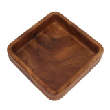 Walnut Fruit Plate Smooth Textured Elegant Wood Serving Tray for Snack Fruit Nut Kitchen Utensils Square 15x15cm In Australia - Darrahopens
