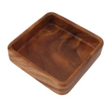 Walnut Fruit Plate Smooth Textured Elegant Wood Serving Tray for Snack Fruit Nut Kitchen Utensils Square 15x15cm In Australia - Darrahopens